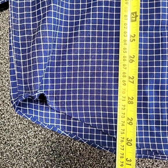 Roundtree & Yorke Men's Shirt Sz M Gold Label Non-Iron Perfect Performance Check - Picture 9 of 10